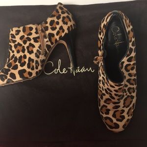Leopard Hair Calf Bootie